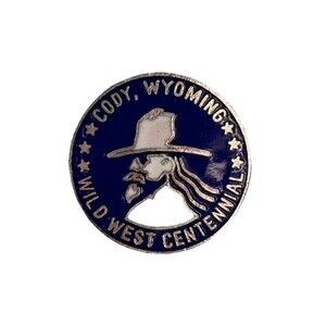 Vintage MAFCO Cody Wyoming Wild West Centennial Lapel Collectible Enamel Pin